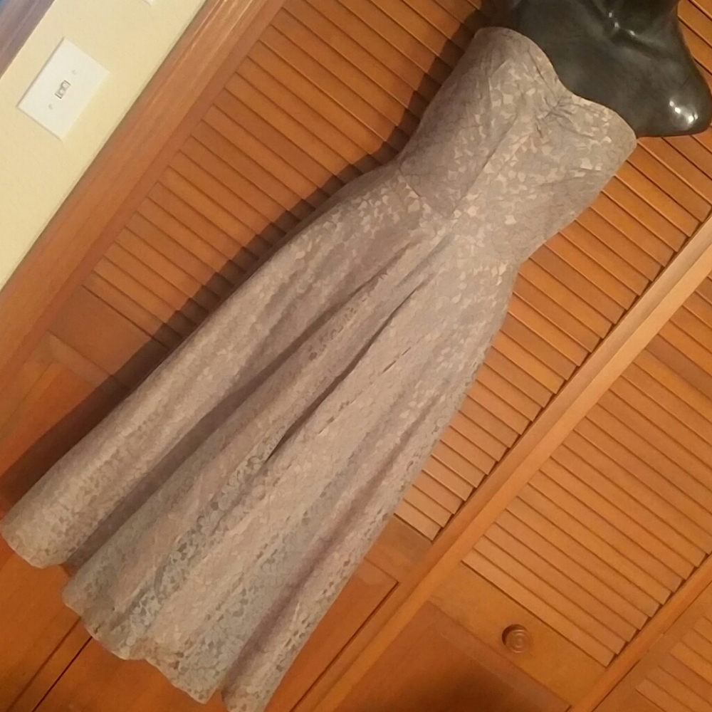🍀 Vintage lace strapless dress with jacket